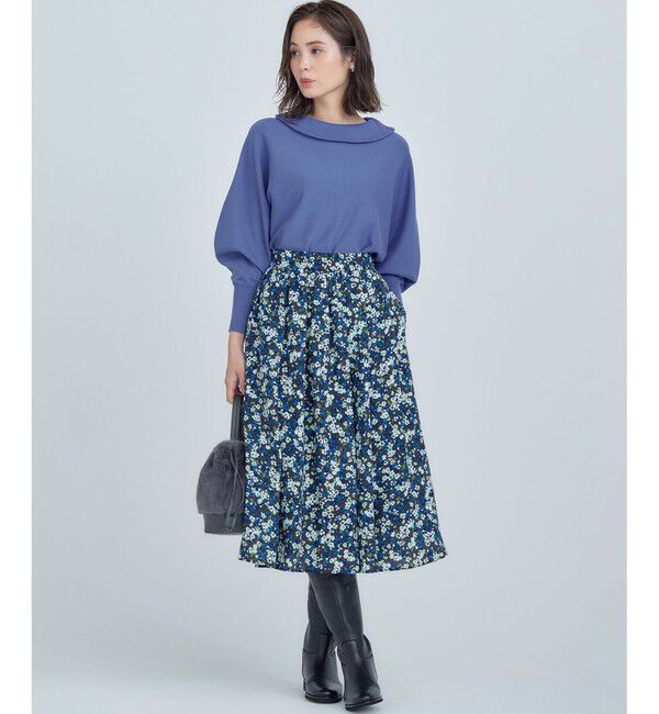 組曲「ニュアージュフラワープリント スカート」|スカート|