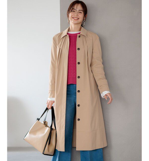 組曲「【WEB限定】ライトトレンチ ステンカラーコート」|ステンカラーコート|ベージュ系