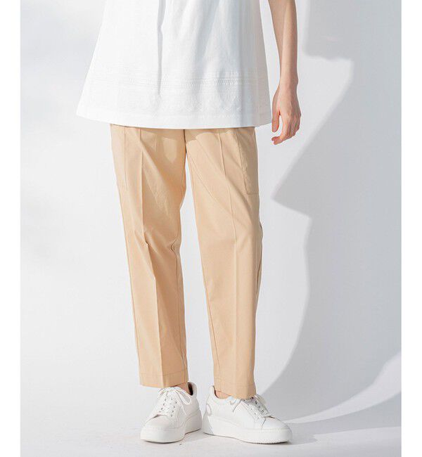 自由区「【洗える】撥水シルキーポプリン カーゴパンツ」|その他|ベージュ系