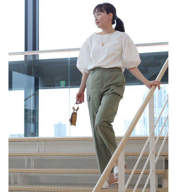 自由区「【洗える】撥水シルキーポプリン カーゴパンツ」|その他|