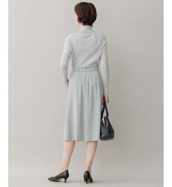 自由区「【XSサイズ～/洗える】ダブルフェイススーティング セミフレアスカート」|スカート|