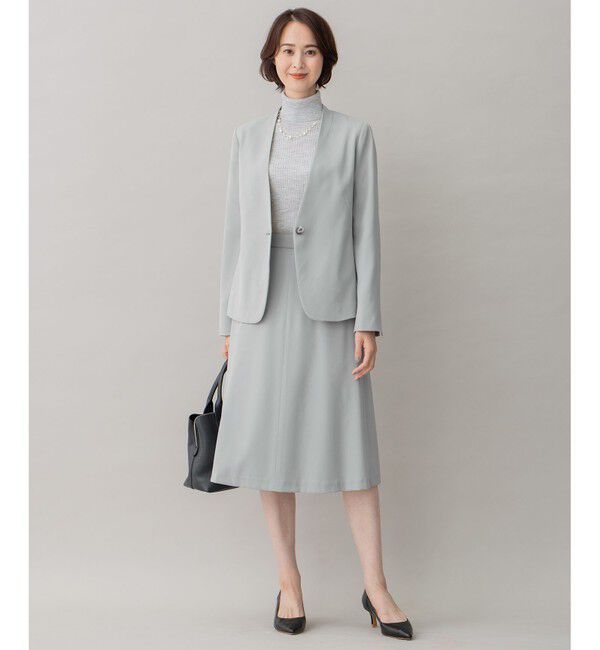 自由区「【XSサイズ～/洗える】ダブルフェイススーティング セミフレアスカート」|スカート|