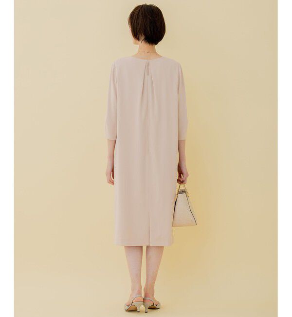 自由区「【XSサイズ～/洗える】ダブルフェイススーティング サックワンピース」|ワンピース|