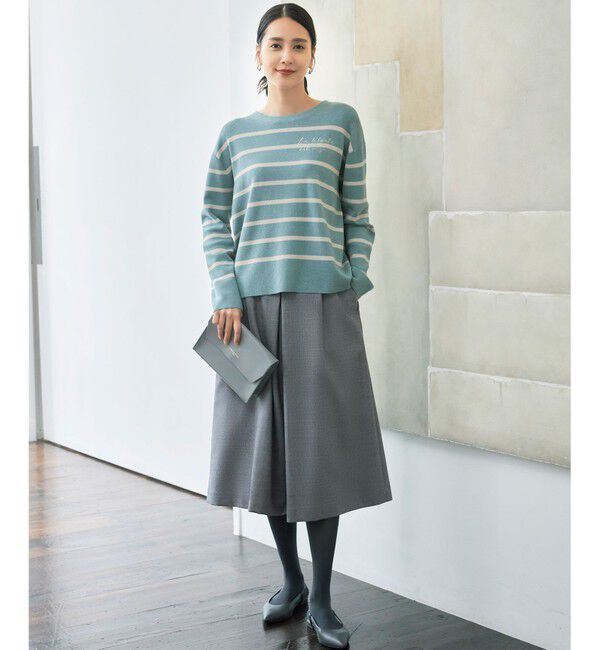 自由区「【洗える】ウォッシャブルウールサキソニーキュロット パンツ」|キュロット|