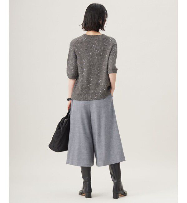 自由区「【洗える】ウォッシャブルウールサキソニーキュロット パンツ」|キュロット|