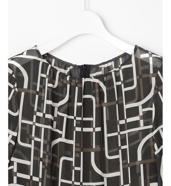 自由区「ジオメトリックレトロプリント ワンピース」|ワンピース|