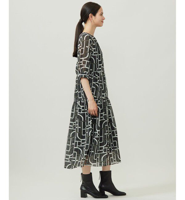 自由区「ジオメトリックレトロプリント ワンピース」|ワンピース|