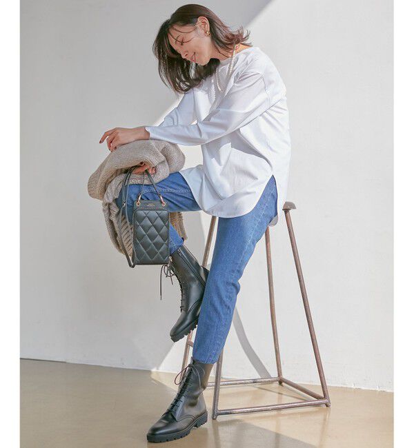 23区「【新色追加】キルティング スマホ ポシェット」|ショルダー・メッセンジャー|