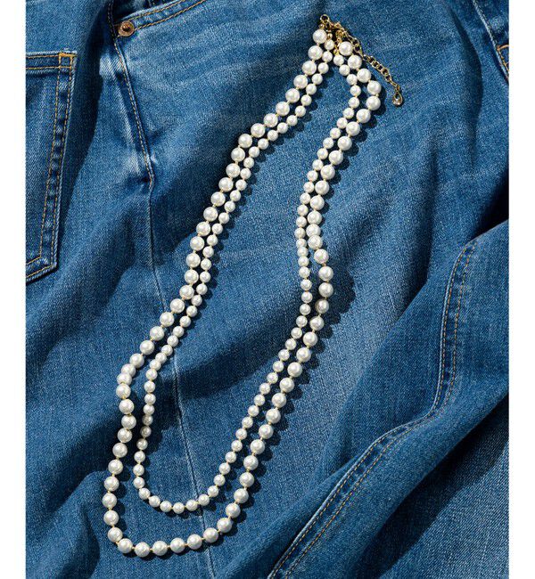 23区「【ご好評につき追加】2WAY パール ロング ネックレス」|ネックレス|