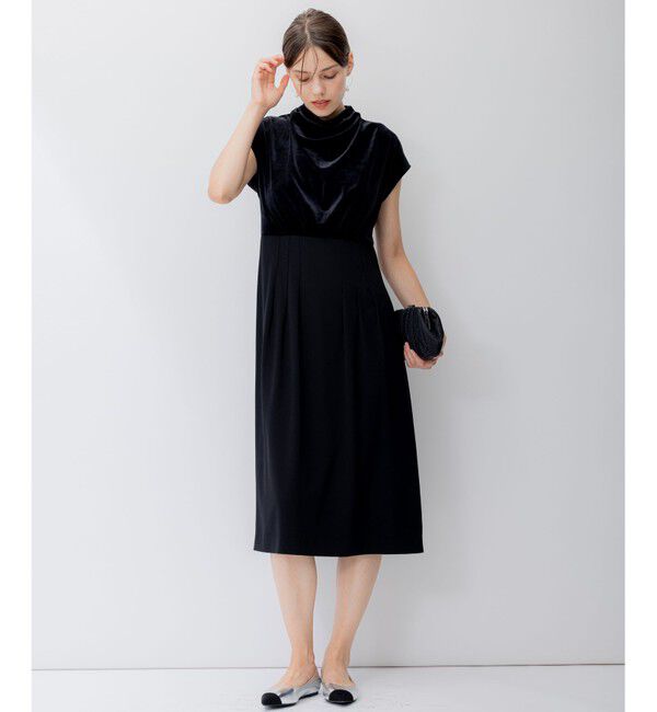 23区「【APPLAUDIR】ベルベットコンビ ドレス」|ドレス|