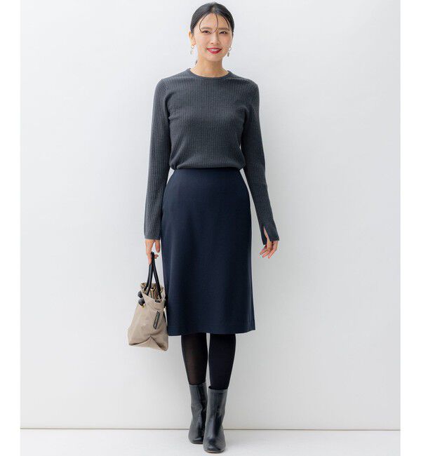 23区「【洗える】ウールライクカルゼ タイト スカート」|スカート|