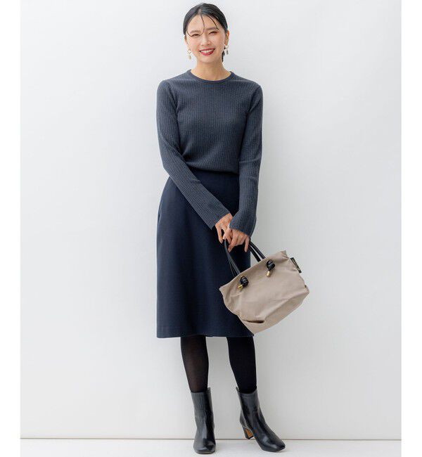 23区「【洗える】ウールライクカルゼ タイト スカート」|スカート|