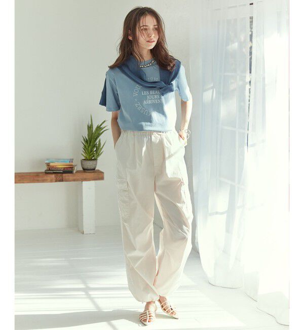 23区「【SLOW/好評につき新色追加】ミリタリーストレッチタフタ  カーゴパンツ」|カーゴ|