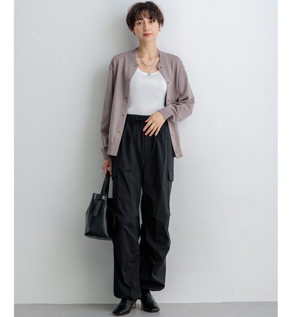 23区「【SLOW/好評につき新色追加】ミリタリーストレッチタフタ  カーゴパンツ」|カーゴ|