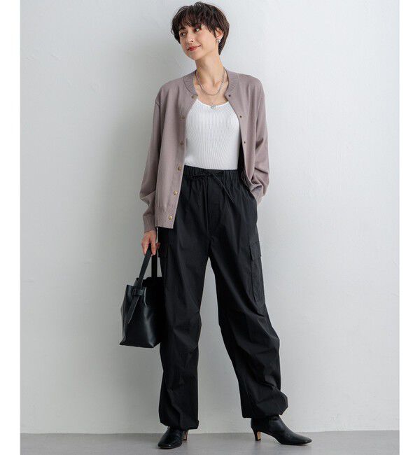 23区「【SLOW/好評につき新色追加】ミリタリーストレッチタフタ  カーゴパンツ」|カーゴ|