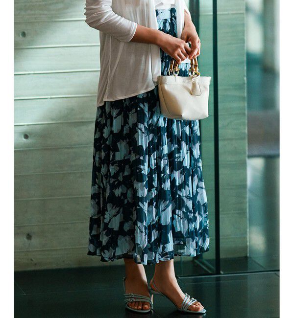 23区「【洗える】Ratti シャドーフラワープリント スカート」|スカート|ﾈｲﾋﾞｰﾌ