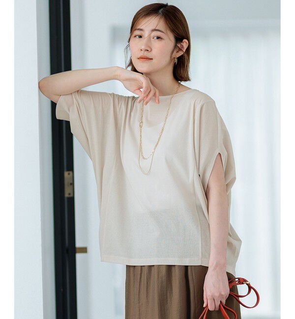 23区「【洗える】シアーTEE」|Tシャツ・カットソー|ベージュ系