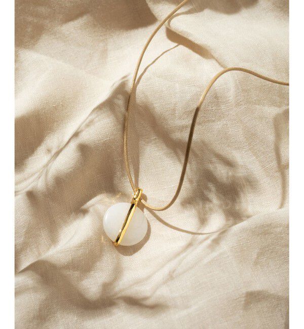 23区「ラウンドストーン ネックレス」|ネックレス|アイボリー系