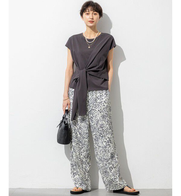 23区「【洗える】アンティークフラワープリント ワイド パンツ」|その他|