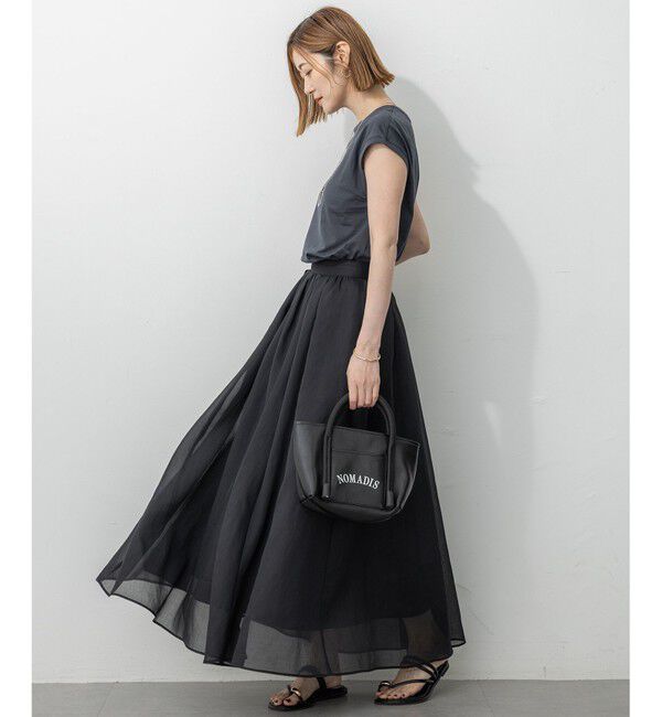 23区「【洗える】コンパクトヤーン フレンチスリーブ Tシャツ」|Tシャツ・カットソー|