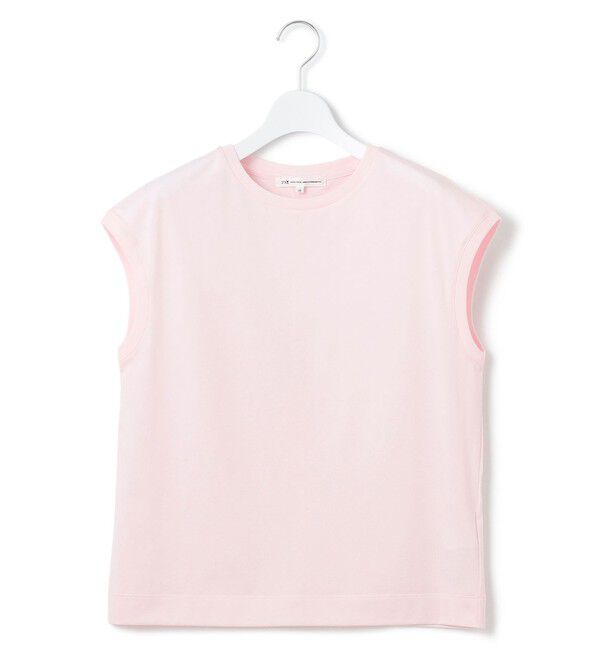 23区「【洗える】コンパクトヤーン フレンチスリーブ Tシャツ」|Tシャツ・カットソー|ピンク系