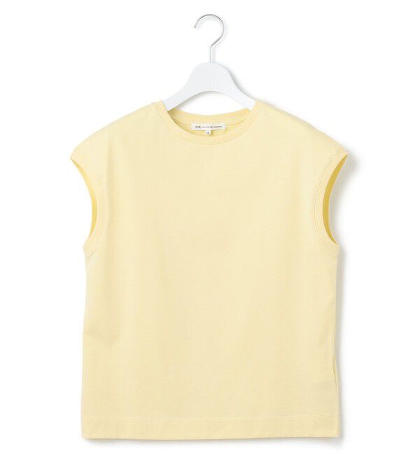 23区「【洗える】コンパクトヤーン フレンチスリーブ Tシャツ」|Tシャツ・カットソー|イエロー系