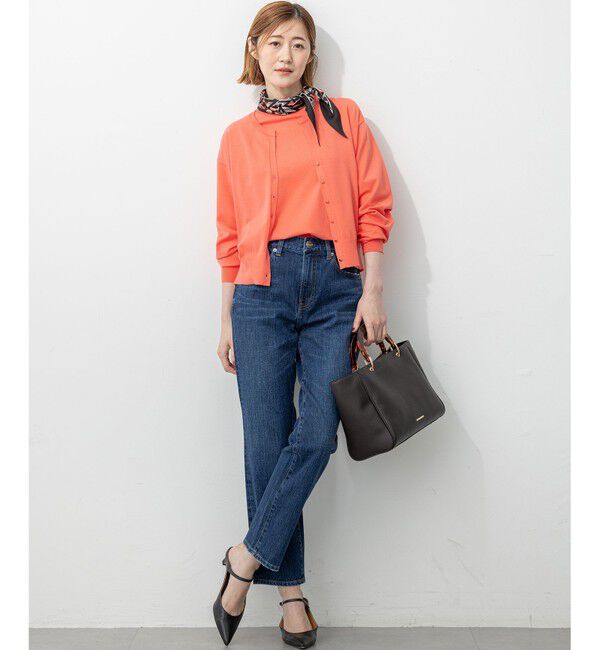 23区「【洗える/吊り干しOK】ヴィスコースストレッチ Vネック ニットカーディガン」|カーディガン|