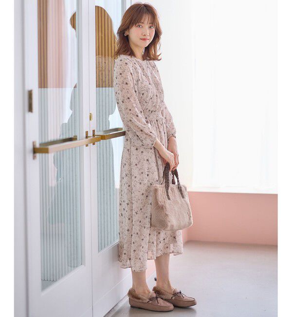 ANY SIS「【洗える】フラワーブルームパフスーブ ワンピース」|ドレス|