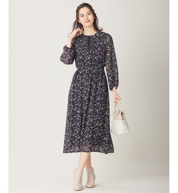 ANY SIS「【洗える】フラワーブルームパフスーブ ワンピース」|ドレス|