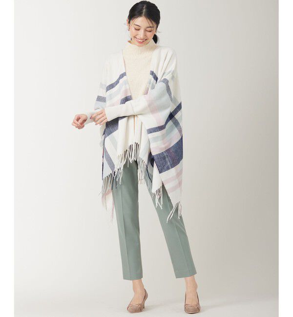 any SiS「チェック ポンチョ」|ストール|