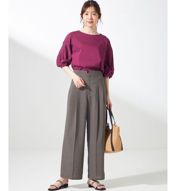 any SiS「シルケットスムースツイストスリーブ カットソー」|Tシャツ・カットソー|