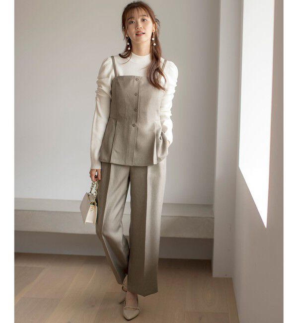 any SiS「【洗える】ビスチェ & ワイドパンツ セット」|スーツ|