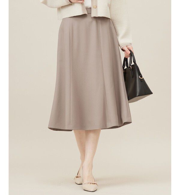 ANY SIS「【UVカット・接触冷感・吸水速乾】スマートビューティストレッチ  フレアスカート」|スカート|グレージュ