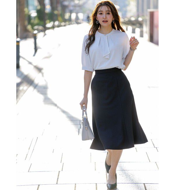 ANY SIS「【UVカット・接触冷感・吸水速乾】スマートビューティストレッチ  フレアスカート」|スカート|