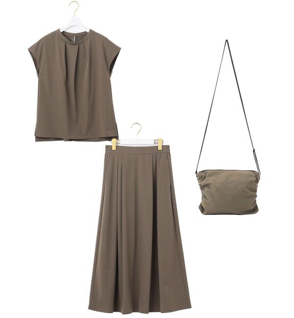 ANY SIS「【撥水・接触冷感・UVカット・洗える】イージートリプル SET」|スーツ|カーキ