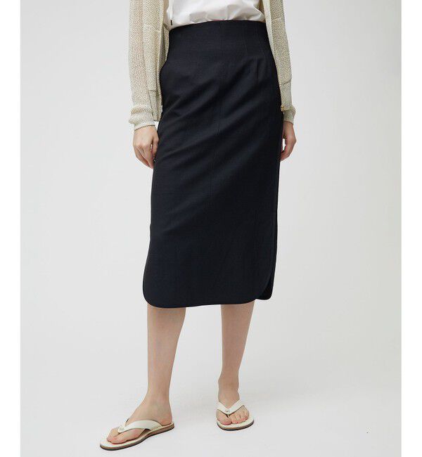 BEIGE,「WISTERIA / ナロースカート」|スカート|Navy