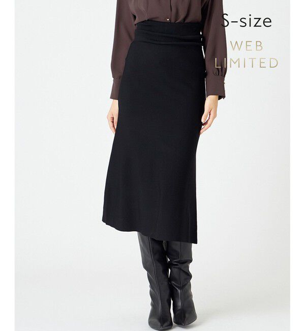 BEIGE,「【WEB限定・S-size】KINABALU / ニットスカート」|スカート|Black