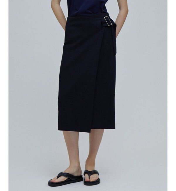 BEIGE,「LOUIS / ラップスカート」|スカート|Navy
