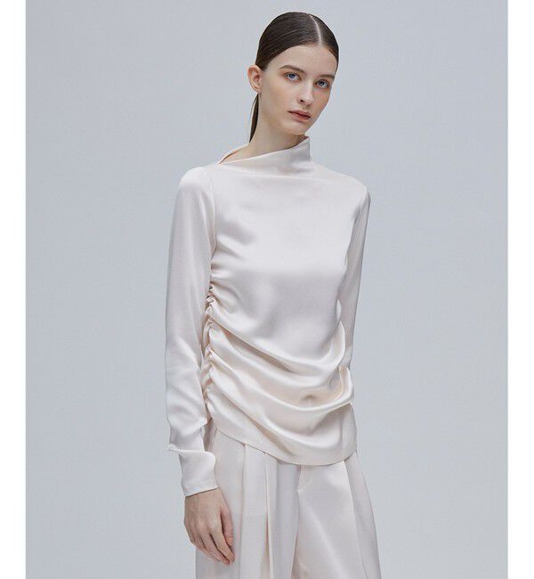 BEIGE,「GINETTE / シャーリングブラウス」|シャツ・ブラウス|Nude