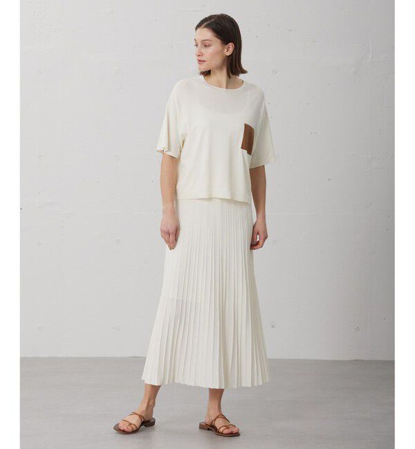 BEIGE,「【WEB限定】 MONSTERA / ニットスカート」|スカート|