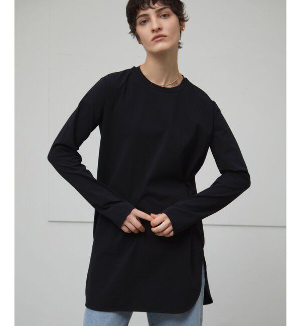 BEIGE,「【洗える】BROIS / ロング丈カットソー」|Tシャツ・カットソー|