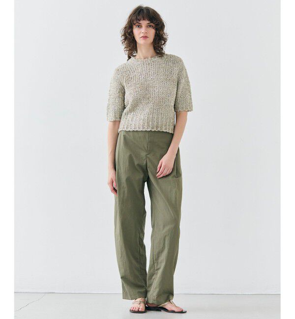 BEIGE,「【洗える】CROCUS / カービーシルエットタックパンツ」|その他|