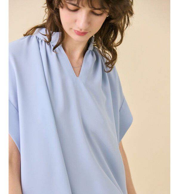 BEIGE,「【WEB限定・洗える】CELOSIA / スキッパーブラウス」|シャツ・ブラウス|