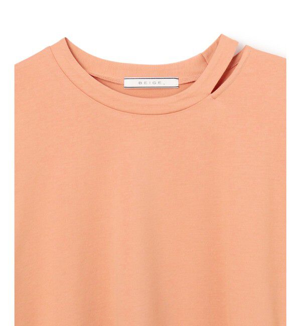 BEIGE,「【洗える・GLOW ８月号掲載】S.BABILA / スリットネックオーバーサイズTシャツ」|Tシャツ・カットソー|