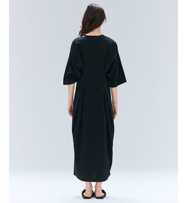 BEIGE,「【洗える】S.BABILA / スリットネックウエストタックワンピース」|ワンピース|