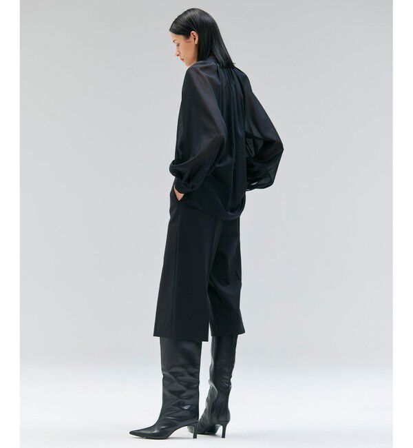 BEIGE,「【洗える】MOYE / シアーウールパフスリーブブラウス」|シャツ・ブラウス|