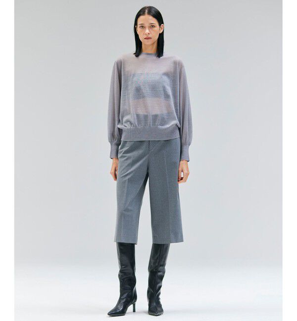 BEIGE,「【洗える】CADDO / シアーウールクルーネックトップス」|ニット・セーター|