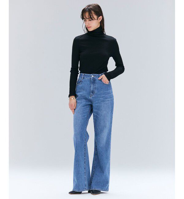 BEIGE,「【洗える・GISELe 10月号掲載】FORD / ウール配色メローハイネックカットソー」|Tシャツ・カットソー|