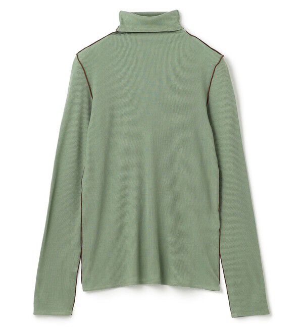 BEIGE,「【洗える・GISELe 10月号掲載】FORD / ウール配色メローハイネックカットソー」|Tシャツ・カットソー|