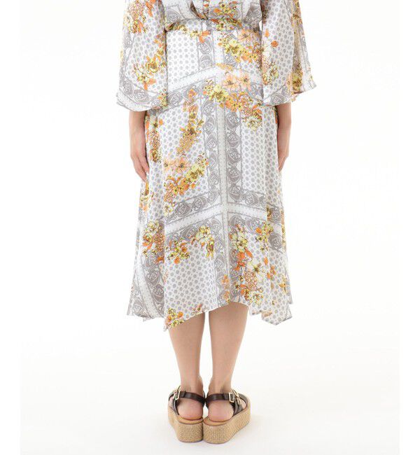 GRACE CONTINENTAL「バンダナフラワープリントスカート」|スカート|